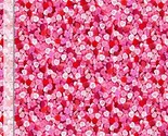 Cotton Be Mine Valentine's Day Candy Hearts Pink Fabric Print by Yard D3... - $13.95