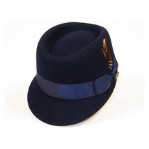 Men's LEGIONNAIRE Codet Cap Wool Felt Hat Telescope Crown LG102 Navy Blue image 3