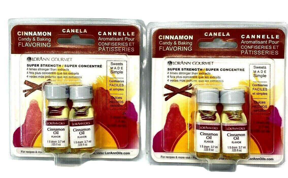 LorAnn Flavoring Oils, Cinnamon. New Lot of 2 ( 4 bottles). - $11.57