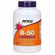 NEW Now Supplements Vitamin B-50 mg 250 Veg Capsules - £25.24 GBP