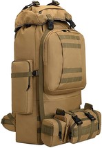 Waterproof Lightweight Hiking Backpack (Khaki-C) By Hongxinghai, 100L Camping - £51.91 GBP