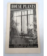 1941 USDA Farmers&#39; Bulletin No. 1872 House Plants Ephemera Furman Lloyd ... - $14.99