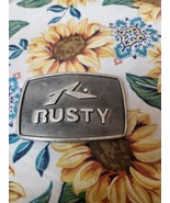 Vintage Pewter Belt Buckle &quot;RUSTY&quot; Messures: 3&quot;w X 2&quot; - $28.52 CAD