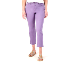 Laurie Felt Wave Denim 5-Pocket Crop Straight Jeans- Dusty Lilac, Regular 12 - £19.87 GBP