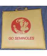FSU Florida State Padded Seat Cushion Vintage Vinyl Garnet &amp; Gold Go Sem... - £11.86 GBP