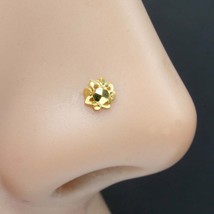 Asiatisch Stil 18k Echt Gold Nasen Ring Indisch Damen Nieten Push Anstec... - £22.41 GBP