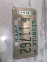 Vintage 1983 Georgia City Government Chatham County License Plate 11762 ... - $19.80
