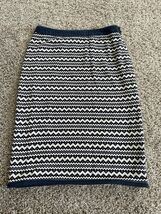 Pixley Tenille Skirt Size Small Zipper Blue Tribal Geometric Lined - $7.99