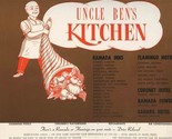 Uncle Ben&#39;s Kitchen Menu Ramada Inn Flamingo Sahara Coronet 1950&#39;s - $74.17