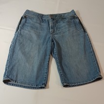 Lauren Jeans Co. Ralph Lauren Women's Cotton Blend Blue Denim Shorts Size 12 image 7