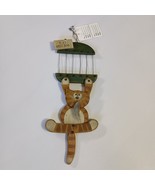 Cat Plaque/Sign Wooden Wall Hanging Cat/Cage •BIRD? WHAT BIRD? Folk Art - $271.88 MXN
