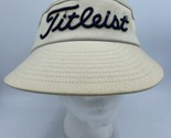 Titleist New Era Golf Cotton Visor Footjoy FJ Tan Khaki Black Raised USA - £11.64 GBP