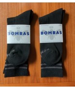 New 2 Pairs BOMBAS Socks Men Women Black Bumble Bee Sz Large - £12.39 GBP