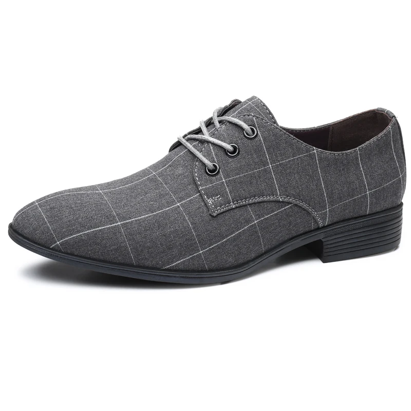 Big Size 38-48 Linen Pointed Dress Shoes Men Casual Business Office Shoes Man Co - £63.35 GBP