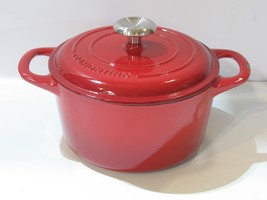 New Tramontina Enameled Cast Iron Dutch Oven 3.5 Qt Red - Chipped - £31.96 GBP