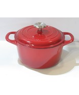 NEW Tramontina Enameled Cast Iron Dutch Oven 3.5 QT RED - CHIPPED - £31.49 GBP