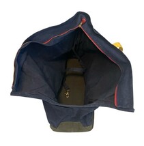 Love Thy Beast Canvas Pet Tote Bag Navy Yellow Large Zip Top Carrier 24"x16"x9" image 8