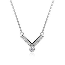 White Gold Necklace • Dainty Necklace •  Minimalist Necklace • Sterling Silver - £30.61 GBP
