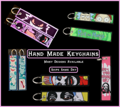 Hand Crafted Horror Anime Pokémon Kirby Rick Morty &amp; More Lanyard Keychains NEW - £5.46 GBP