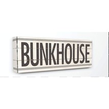 Stupell Industries Bunkhouse Rustic Wood Textured Word Design Canvas Wall Art, 1 - £53.12 GBP