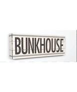 Stupell Industries Bunkhouse Rustic Wood Textured Word Design Canvas Wal... - £43.01 GBP