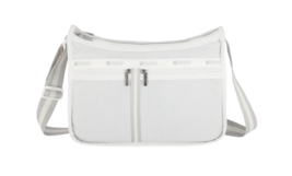LeSportsac Spectator Cool Grey Deluxe Everyday Bag Silvery Grey/White, 2... - $78.99