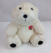 Vintage 1993 Coca-Cola White Polar Bear With Logo Button 6&quot; Collectible ... - $6.92