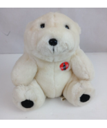 Vintage 1993 Coca-Cola White Polar Bear With Logo Button 6&quot; Collectible ... - $6.92
