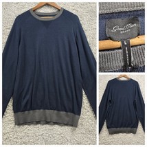 Goodman Brand Sweater Men Large Blue Long Sleeve Pullover Wool Blend Pre... - $19.95