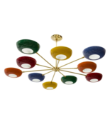 10-Arm Mid-Century Sputnik Chandelier - Stilnovo Modern Ceiling Lighting... - $1,058.99 CAD