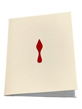 Authentic Christian Louboutin Receipt Holder Gift Card Envelope Red Soles 3”x4.5 - $23.36