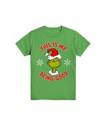 Grinch Being Good, Boys Crew Neck Short Sleeve T-Shirt - Size Medium (8) - $141.53 MXN