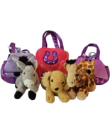 Aurora Fancy Pals Plush Lot 3 Cocker Spaniel Puppy Donkey Giraffe Carriers - $20.14