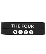 2 of XL Size THE FOUR Wristbands - Religous Inspiration Gospel Bracelet ... - $13.42 CAD