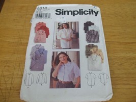 Simplicity 9818 Misses Shirt Pattern - Size 12/14/16 Bust 34 to 38 - $7.91
