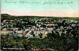 Vtg Postcard 1909 Fitchburg Massachusetts MA Panorama from Rollstone Hill Unused - £6.10 GBP