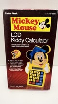 Vintage 1985 Radio Shack Mickey Mouse Kiddy Calculator LCD w Manual &amp; Bo... - $15.79