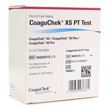Roche Coaguchek XS PT Test 48/Box &amp; Code Chip lb3 - Exp. 07/2025, New &amp; ... - $239.89