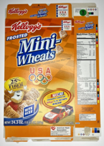 2005 Empty Kellogg&#39;s Frosted Mini-Wheats NASCAR 24.3OZ Cereal Box SKU U2... - $18.99
