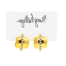 Mary Kathryn Designs women clara chunk cz hoop earrings size One Size - $782.68 MXN