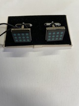 New Burberry Cufflinks Bright Forest Green Polka Dot  - $2,017.85 MXN