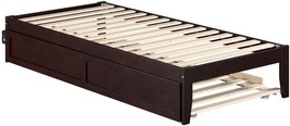 Twin Extra Long, Espresso, Afi, Colorado Bed With Twin Extra Long Trundle. - £220.32 GBP