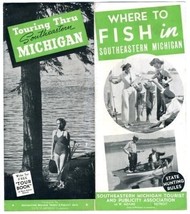 Where to Fish &amp; Touring Thru Southeastern Michigan 1939 Brochure Hunting... - £19.40 GBP