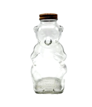 Vintage Snow Crest Beverages Salem Mass Clear Glass Bear Bank - £14.07 GBP