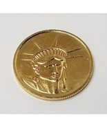 Statue of Liberty Medal, Give Me your Tired, Your Poor, 23k Gold Plated ... - £8.57 GBP