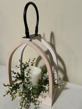 Led Candle Lantern with greens and built in Timer image 4