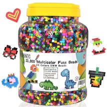 23,000 Pcs Fuse Beads Kit For Kids Crafts, 30 Colors Iron Beads Set With 3 Pegbo - £32.66 GBP