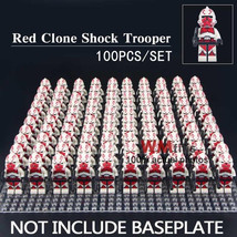 100pcs/set Red Clone Shock Troopers Star Wars Mini Figures Building Blocks  - £110.12 GBP