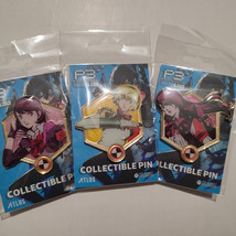 Persona 3 Yukari Aigis and Mitsuru All Out Attack Enamel Pin Badges Lot Of 3 - $38.69