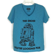 Star Wars Womens Shirt Size L Large (11-13) Juniors Aqua Short Sleeve The Droid - £13.10 GBP
